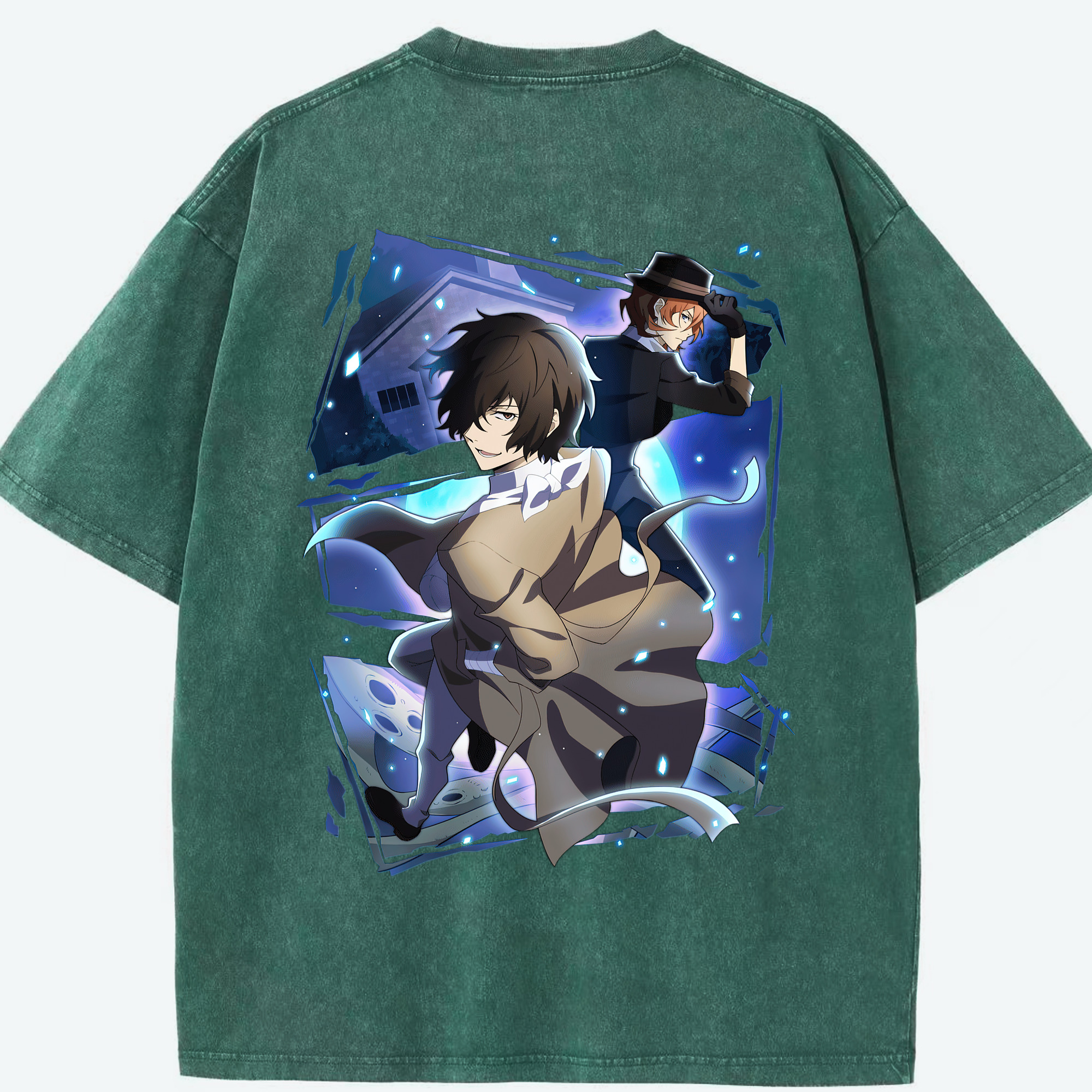 （画像用） 文豪ストレイドッグス Bungo Stray Dogs 綿100% ヴィンテージ風 半袖Tシャツ（背面プリント）